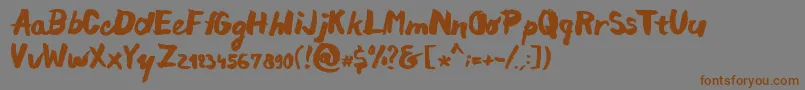 Chocoleta Font – Brown Fonts on Gray Background