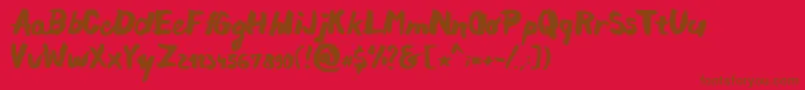 Chocoleta Font – Brown Fonts on Red Background