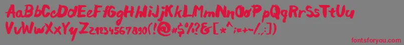Chocoleta Font – Red Fonts on Gray Background