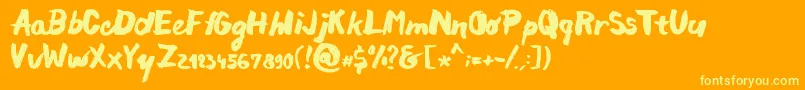 Chocoleta Font – Yellow Fonts on Orange Background