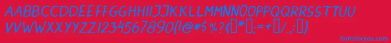 More about Dinski Font Dinski Font – Blue Fonts on Red Background