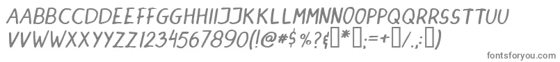 Шрифт Dinski – серые шрифты на белом фоне