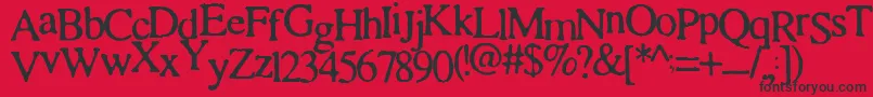 Cinta Font – Black Fonts on Red Background