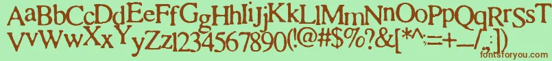 Cinta Font – Brown Fonts on Green Background