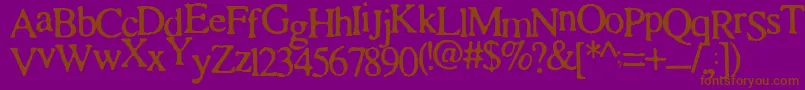 Cinta Font – Brown Fonts on Purple Background