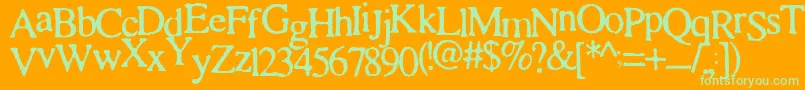 Cinta Font – Green Fonts on Orange Background