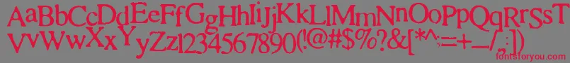 Cinta Font – Red Fonts on Gray Background