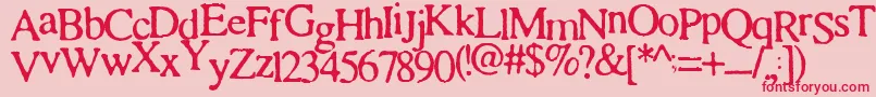 Cinta Font – Red Fonts on Pink Background