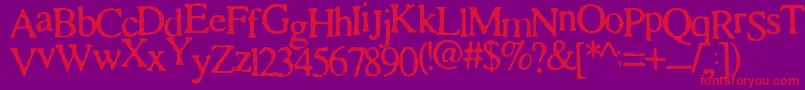 Cinta Font – Red Fonts on Purple Background