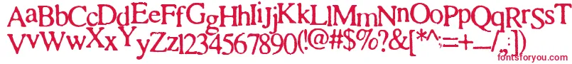 Cinta Font – Red Fonts on White Background
