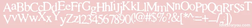Cinta Font – White Fonts on Pink Background