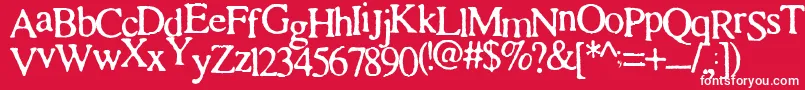 Cinta Font – White Fonts on Red Background
