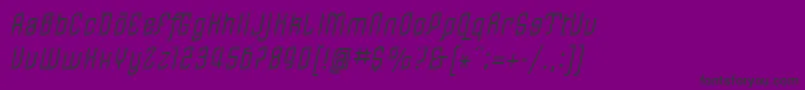 LinotypeRezidentOne-Schriftart – Schwarze Schriften auf violettem Hintergrund