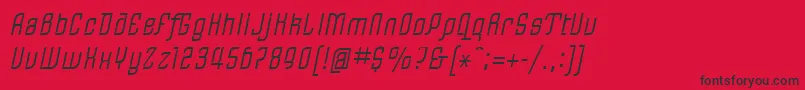 LinotypeRezidentOne Font – Black Fonts on Red Background