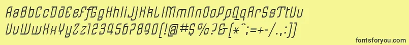 LinotypeRezidentOne Font – Black Fonts on Yellow Background