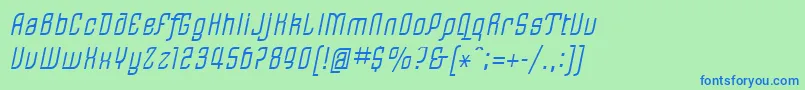 LinotypeRezidentOne Font – Blue Fonts on Green Background