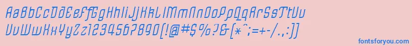 LinotypeRezidentOne Font – Blue Fonts on Pink Background