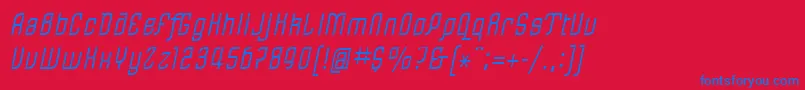 LinotypeRezidentOne Font – Blue Fonts on Red Background