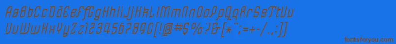 LinotypeRezidentOne Font – Brown Fonts on Blue Background