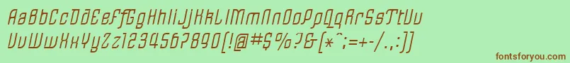 LinotypeRezidentOne Font – Brown Fonts on Green Background