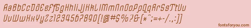 LinotypeRezidentOne Font – Brown Fonts on Pink Background