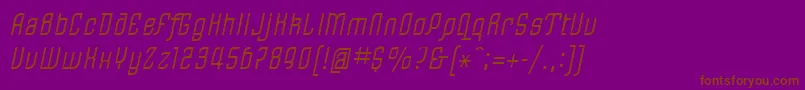 LinotypeRezidentOne Font – Brown Fonts on Purple Background