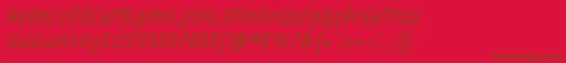 LinotypeRezidentOne Font – Brown Fonts on Red Background