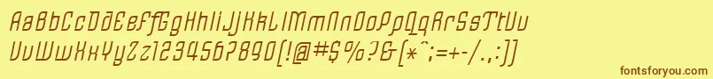 LinotypeRezidentOne Font – Brown Fonts on Yellow Background