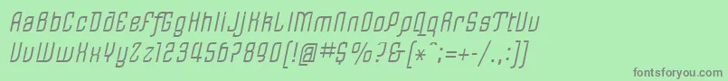 LinotypeRezidentOne-Schriftart – Graue Schriften auf grünem Hintergrund