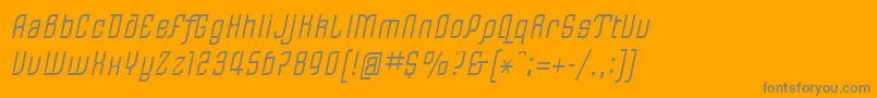 LinotypeRezidentOne Font – Gray Fonts on Orange Background