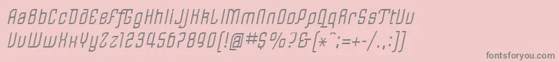 LinotypeRezidentOne Font – Gray Fonts on Pink Background