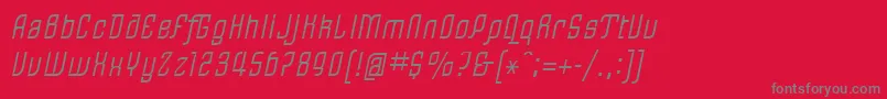 LinotypeRezidentOne Font – Gray Fonts on Red Background