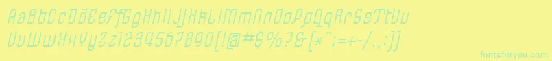 LinotypeRezidentOne Font – Green Fonts on Yellow Background