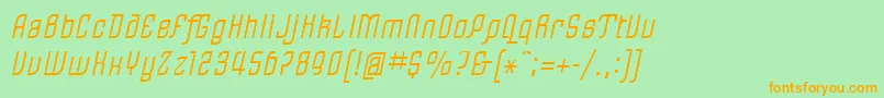 LinotypeRezidentOne Font – Orange Fonts on Green Background