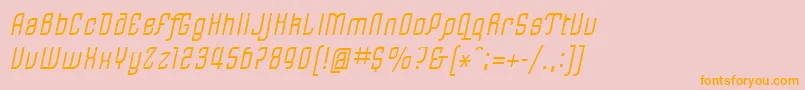 LinotypeRezidentOne Font – Orange Fonts on Pink Background