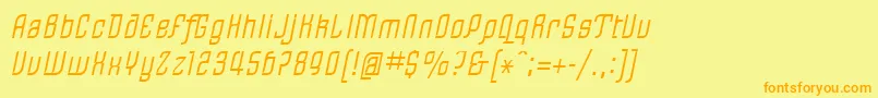 LinotypeRezidentOne Font – Orange Fonts on Yellow Background