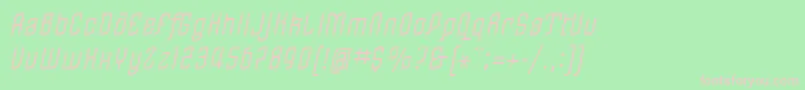 Fonte LinotypeRezidentOne – fontes rosa em um fundo verde