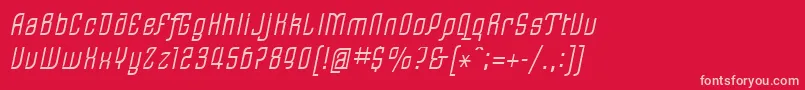 LinotypeRezidentOne Font – Pink Fonts on Red Background