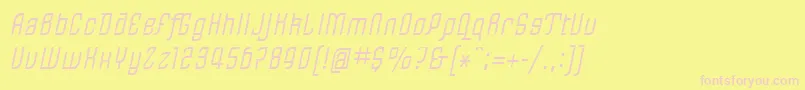 LinotypeRezidentOne Font – Pink Fonts on Yellow Background