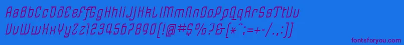 LinotypeRezidentOne Font – Purple Fonts on Blue Background
