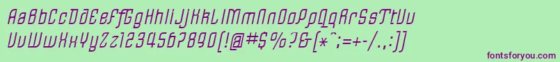 LinotypeRezidentOne Font – Purple Fonts on Green Background