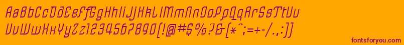LinotypeRezidentOne Font – Purple Fonts on Orange Background