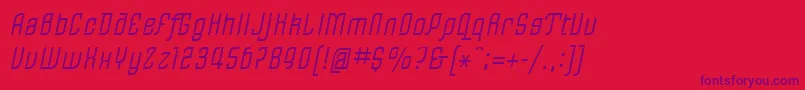 LinotypeRezidentOne Font – Purple Fonts on Red Background
