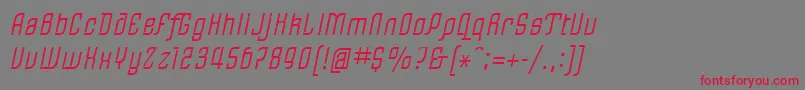 LinotypeRezidentOne Font – Red Fonts on Gray Background