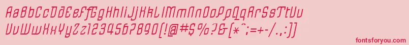 LinotypeRezidentOne Font – Red Fonts on Pink Background