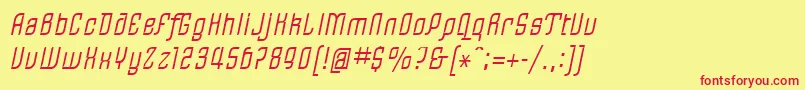 LinotypeRezidentOne Font – Red Fonts on Yellow Background