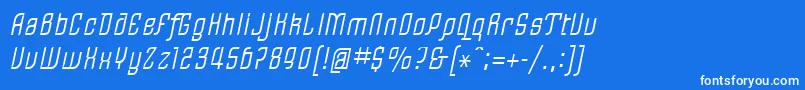 LinotypeRezidentOne Font – White Fonts on Blue Background