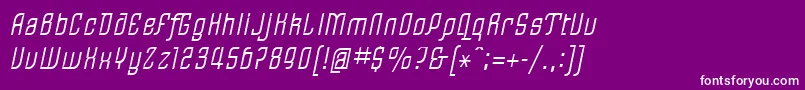 LinotypeRezidentOne Font – White Fonts on Purple Background