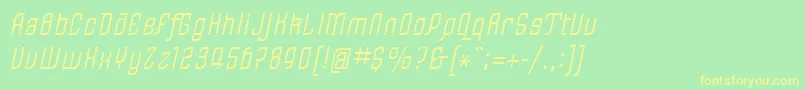 LinotypeRezidentOne Font – Yellow Fonts on Green Background