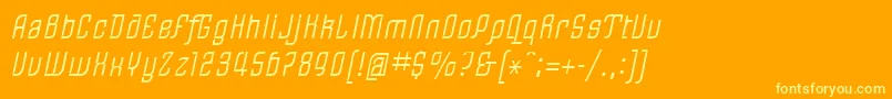 LinotypeRezidentOne Font – Yellow Fonts on Orange Background